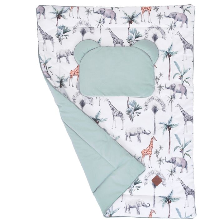 Kidbouverture bébé réversible, plaid enfant, made in France 75 x 100