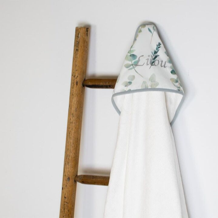 Kidba première cape de bain en gaze de coton et bambou 75x75
