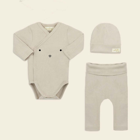 kidbensemble 3 pièces en coton bio 0-6 mois
