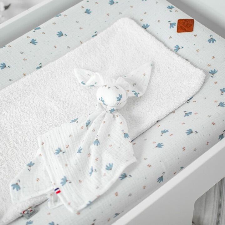 Kidba première cape de bain en gaze de coton et bambou 75x75