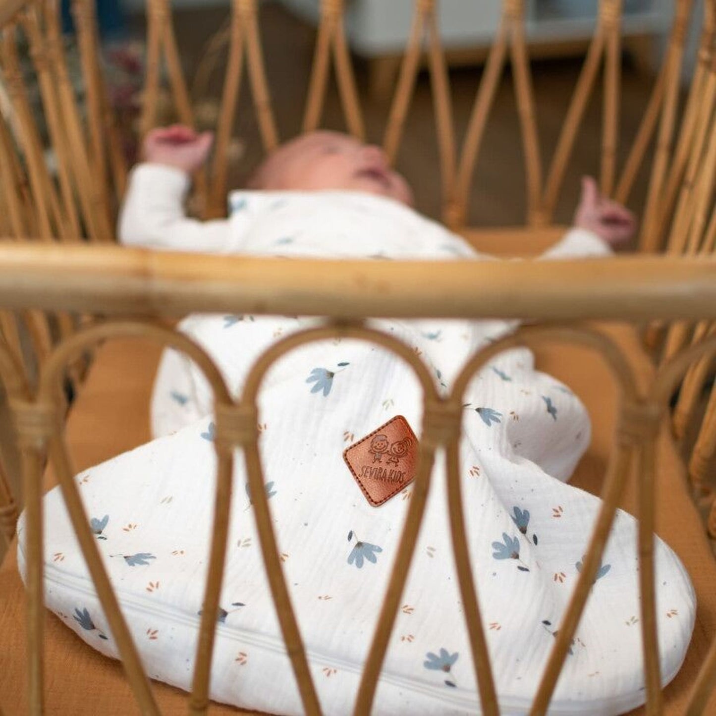 Kidbigoteuse d'été TOG 0,5 en gaze de coton bluet