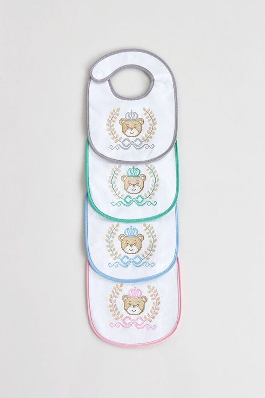 Kidbavoirs brodés imperméables King Bear