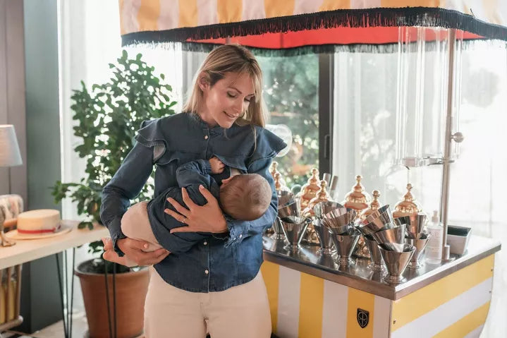 Kidbemise denim femme d’allaitement Breastfeed’jean