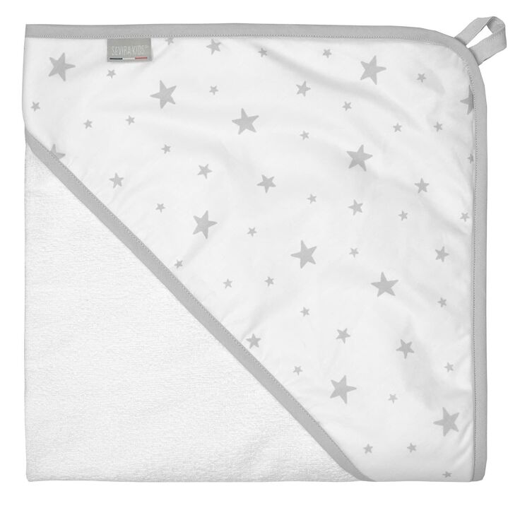 Kidbrande cape de bain en coton et bambou 100 x 100