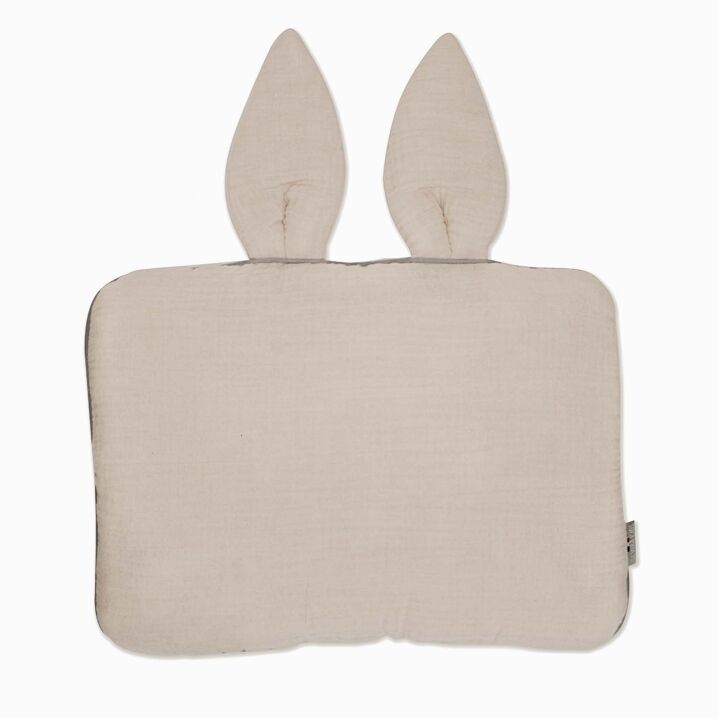 Kidbreiller extra plat, coussin lapin pour bébé, double gaze de coton, fabriqué en France, Collection Jeanne