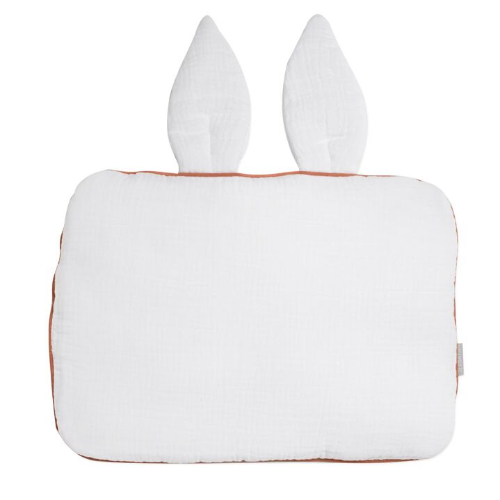 Kidbreiller extra plat, coussin lapin pour bébé, double gaze de coton, fabriqué en France, Collection Jeanne