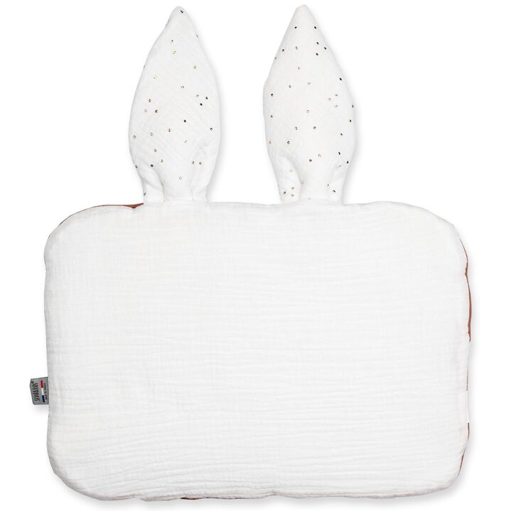 Kidbreiller extra plat, coussin lapin pour bébé, double gaze de coton, fabriqué en France, Collection Jeanne