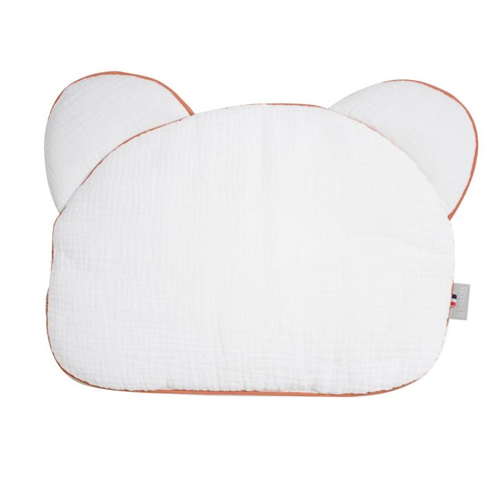 Kidbreiller extra plat, coussin ourson pour bébé, double gaze de coton, fabriqué en France, Collection Jeanne