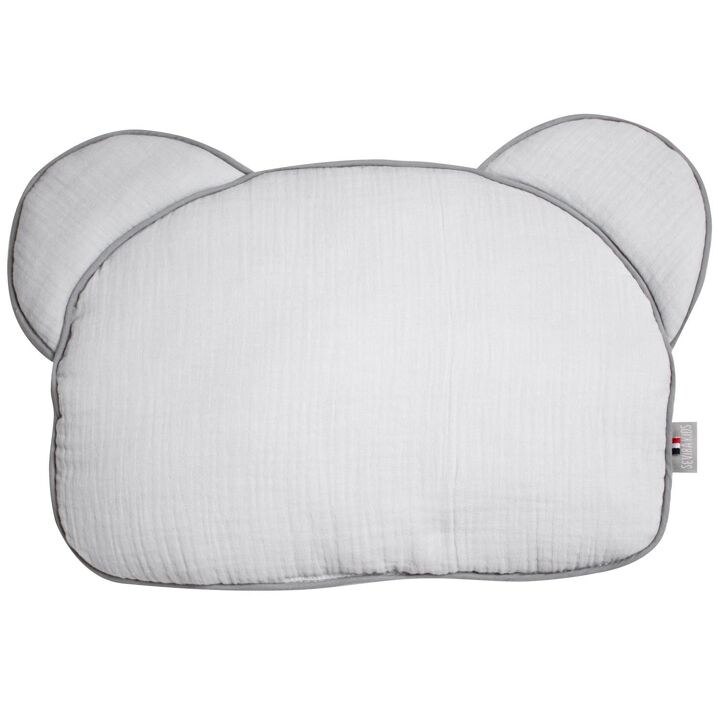 Kidbreiller extra plat, coussin ourson pour bébé, double gaze de coton, fabriqué en France, Collection Jeanne