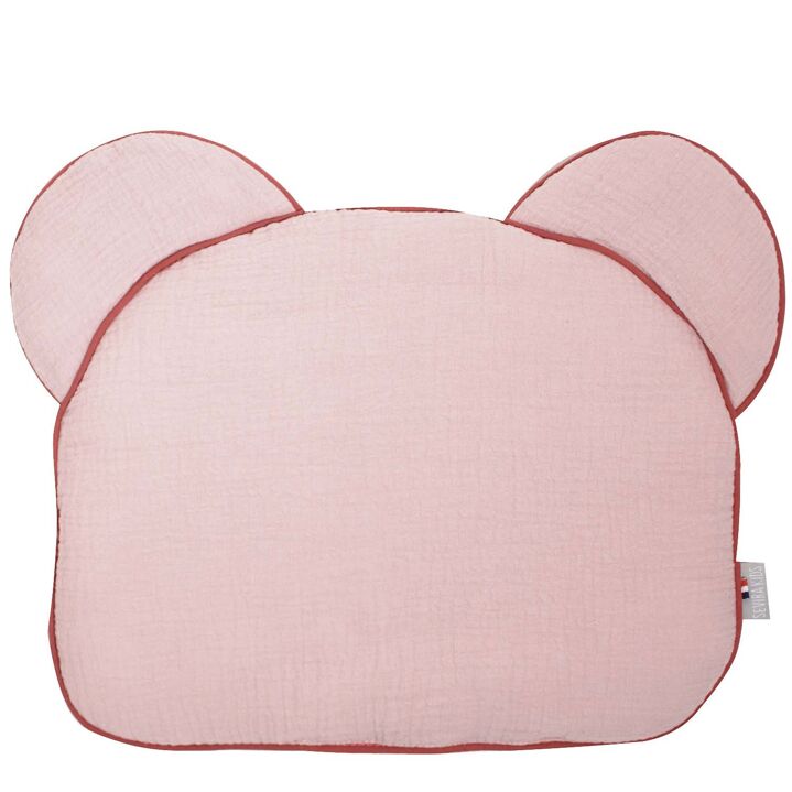 Kidbreiller extra plat, coussin ourson pour bébé, double gaze de coton, fabriqué en France, Collection Jeanne