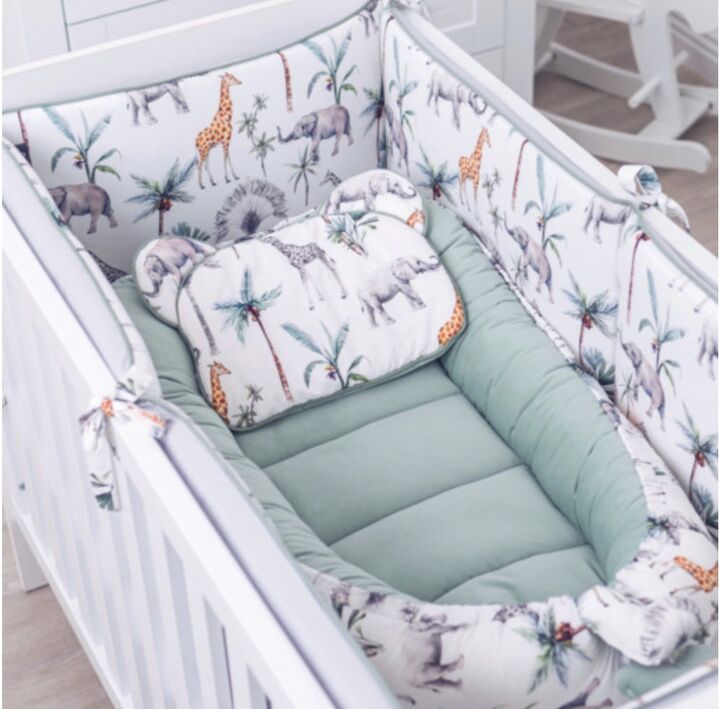 Kidboreiller extra plat, coussin ourson réversible pour bébé, fabriqué en France, Safari