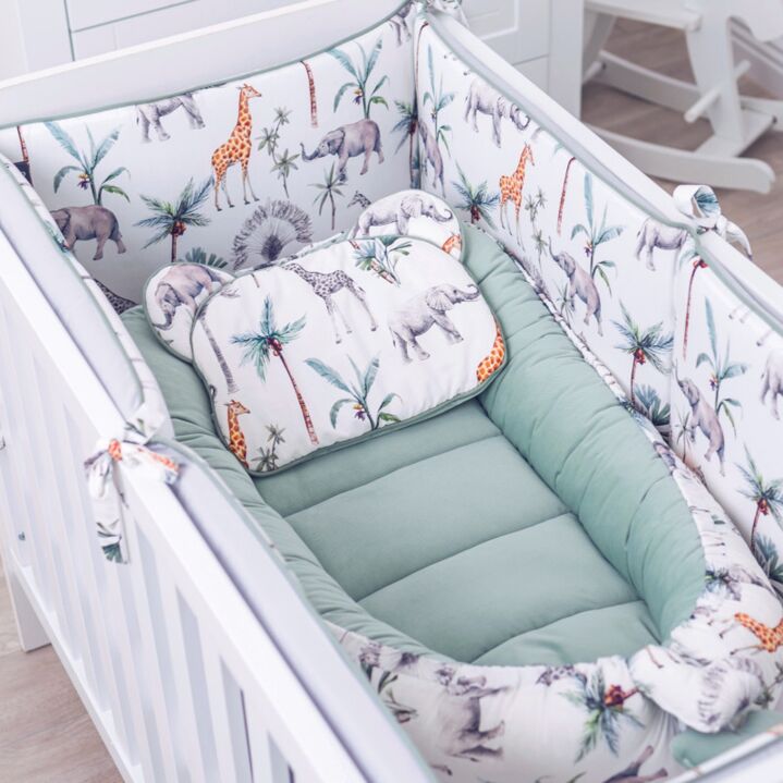 Kidbocon bébé matelassé, babynest, nid réducteur de lit nomade, Safari