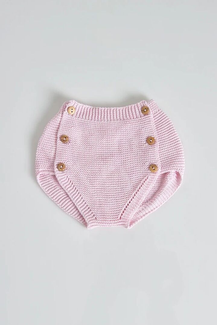 Kidbulotte en tricot de coton avec boutons