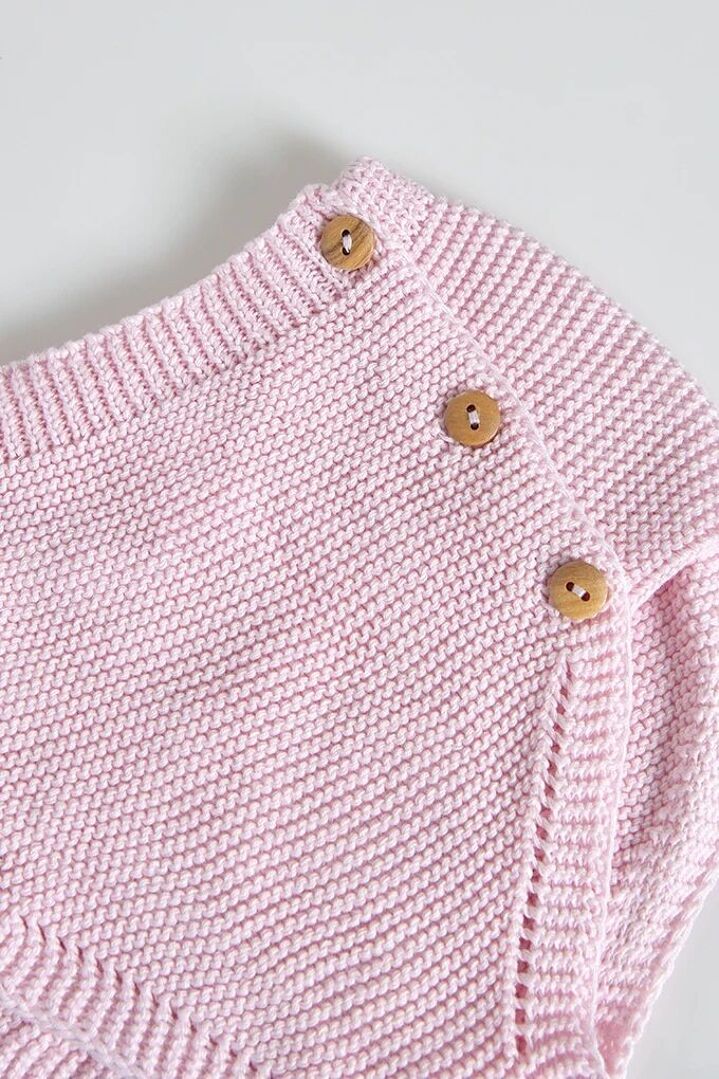 Kidbulotte en tricot de coton avec boutons