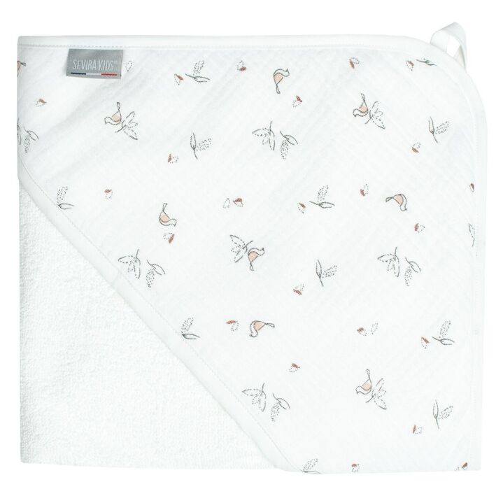 Kidbrande cape de bain en coton et bambou 100 x 100