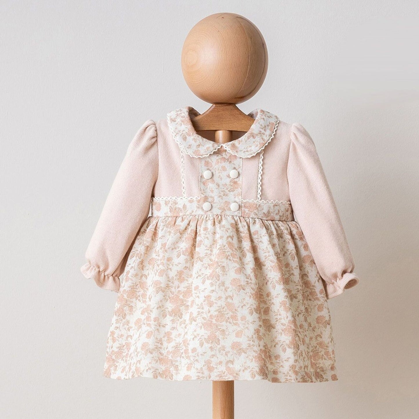 Kidbrobe pour fille 100 % coton, joli motif floral en lin, 6 à 24 mois